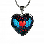 Angel Wings Dad I'll Hold You in My Heart Until I Hold You in Heaven Heart Pendant Necklace