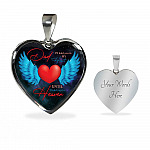 Angel Wings Dad I'll Hold You in My Heart Until I Hold You in Heaven Heart Pendant Necklace
