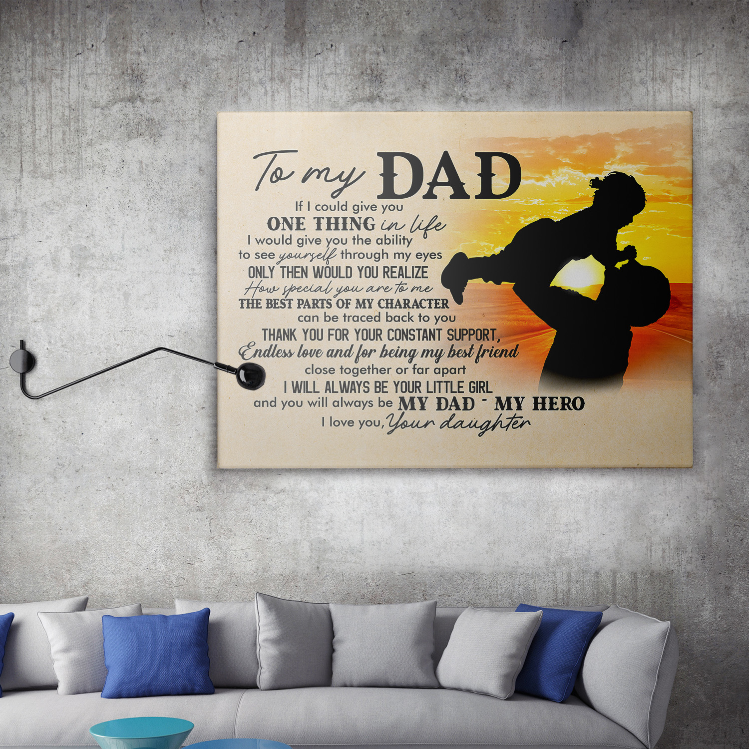 mock up poster with vintage hipster loft interior background, 3D
