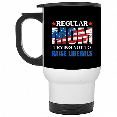 14 oz. White Travel Mug