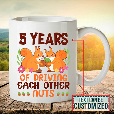Personalized Squirrels Driving Each Other Nuts Ceramic Coffee Mug - Beer Stein - Color Changing Mug