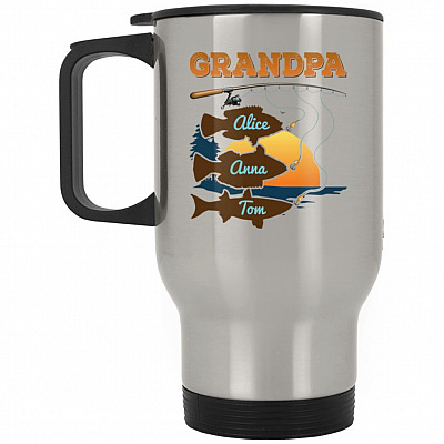 14 oz. Silver Travel Mug