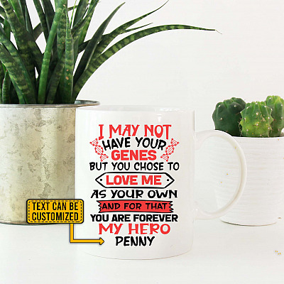 Alternative view of Personalized I May Not Have Your Genes Ceramic Coffee Mug - Beer Stein - Water Bottle - Color Changing Mug