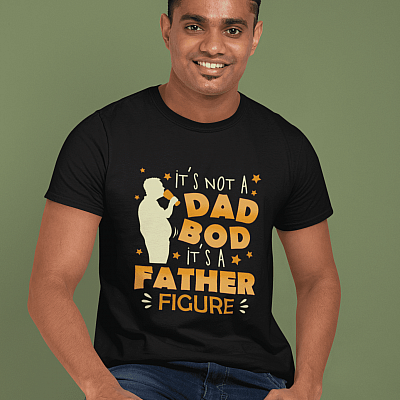 Alternative view of It's Not A Dad Bod It's A Father Figure T-Shirt - Funny Dad Shirt