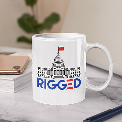 White House Rigged Anti Biden Coffee Mug - Beer Stein - Water Bottle - Color Changing Mug