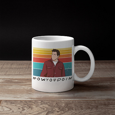 Joey Tribbiani How You Doin Funny Friends TV Show Coffee Mug - Travel Bottle