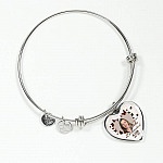 Personalized Photo In Loving Memory As Long As I Breathe You Will Be Remember Heart Pendant Necklace - Bangle