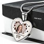 Personalized Photo In Loving Memory As Long As I Breathe You Will Be Remember Heart Pendant Necklace - Bangle