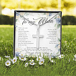 To My Man when You Wear This Cross Always Remember I Love You Artisan Crafted Cross Necklace