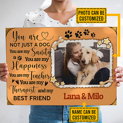 Personalized Photo You Are Not Just A Dog You Are My Sanity Gallery Wrapped Framed Canvas Prints - Unframed Poster