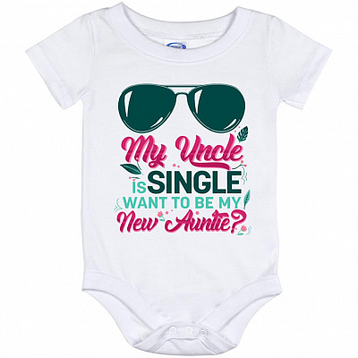 uncle 2, White, Baby Onesie - 12 Month