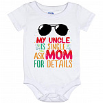 uncle, White, Baby Onesie - 12 Month
