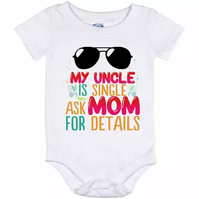 uncle, White, Baby Onesie - 12 Month