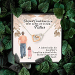 Dad Memorial a Father Holds His Daughter's Hand for a Short While Interlocking Heart Pendant Necklace