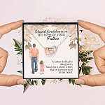 Dad Memorial a Father Holds His Daughter's Hand for a Short While Interlocking Heart Pendant Necklace