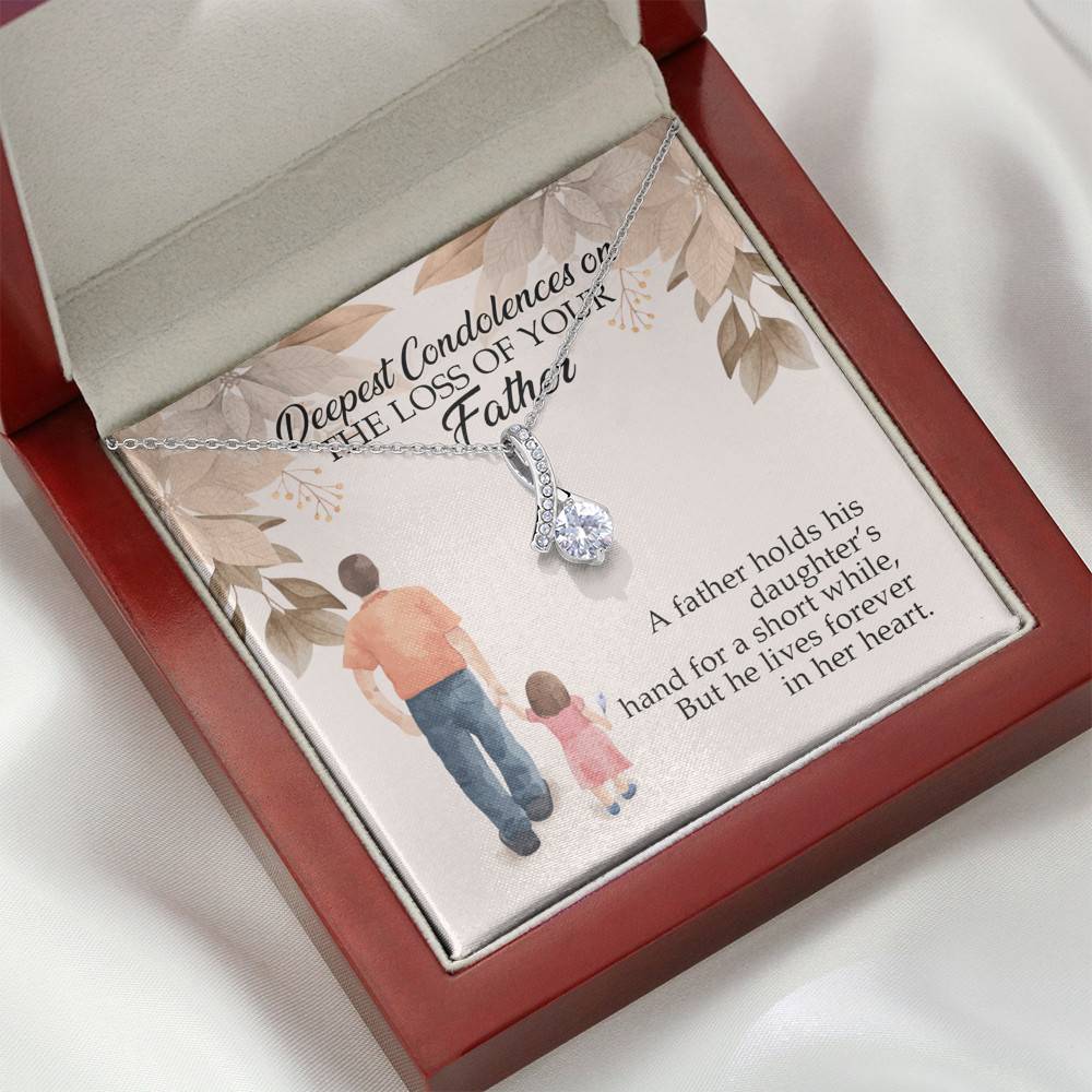 Dad Memorial a Father Holds His Daughter's Hand for a Short While Alluring Beauty Necklace