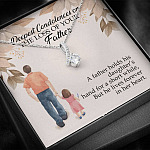 Dad Memorial a Father Holds His Daughter's Hand for a Short While Alluring Beauty Necklace