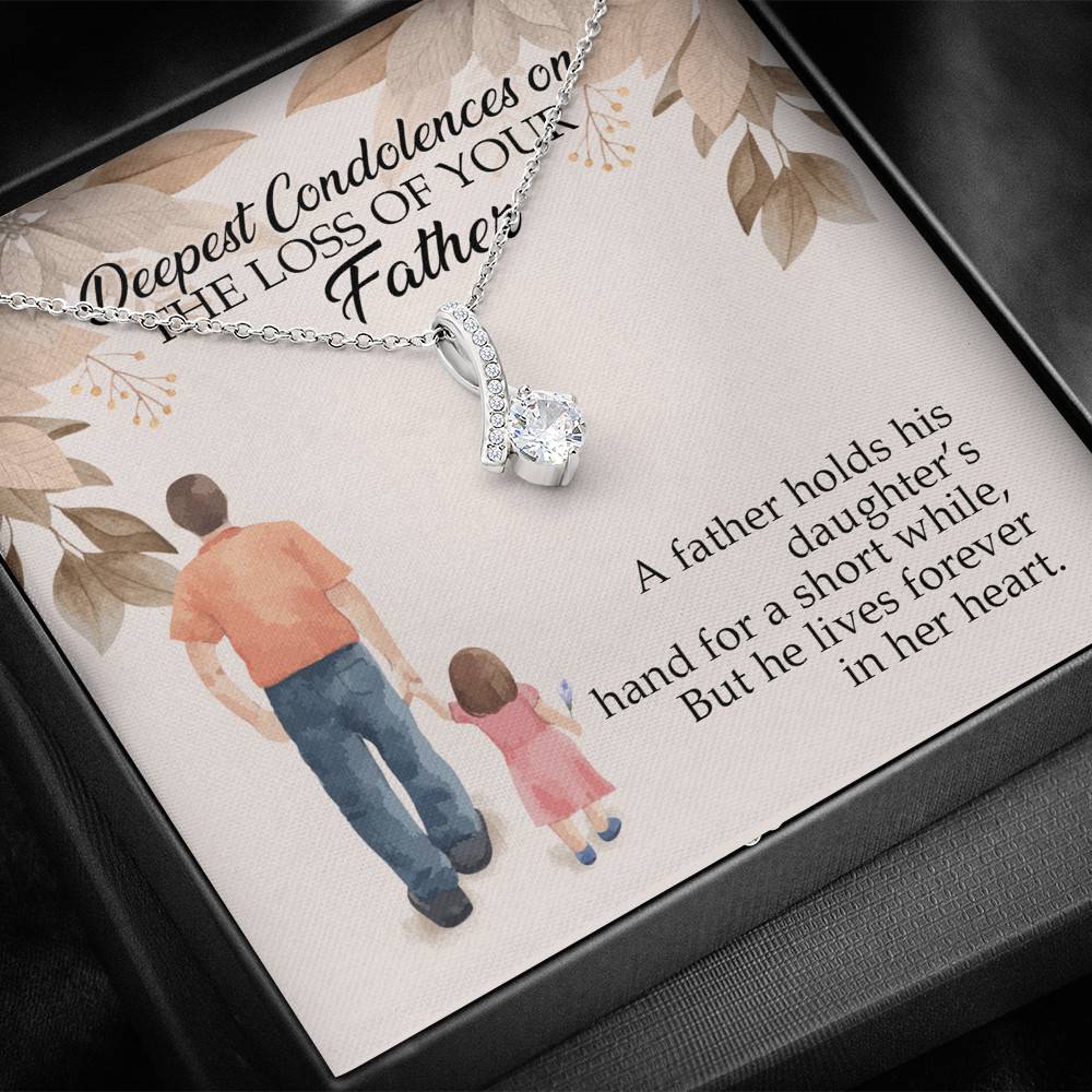 Dad Memorial a Father Holds His Daughter's Hand for a Short While Alluring Beauty Necklace