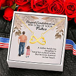 Dad Memorial a Father Holds His Daughter's Hand for a Short While Infinity Heart Pendant Necklace