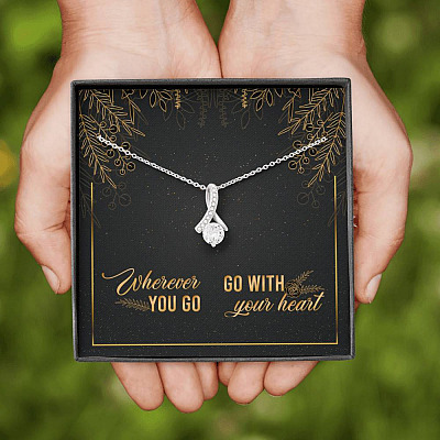 Graduation Gift for Daughter Wherever You Go Go with Your Heart Alluring Beauty Necklace