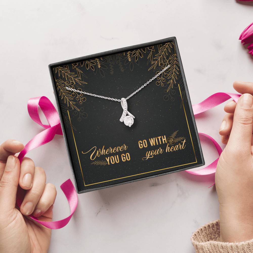 Graduation Gift for Daughter Wherever You Go Go with Your Heart Alluring Beauty Necklace