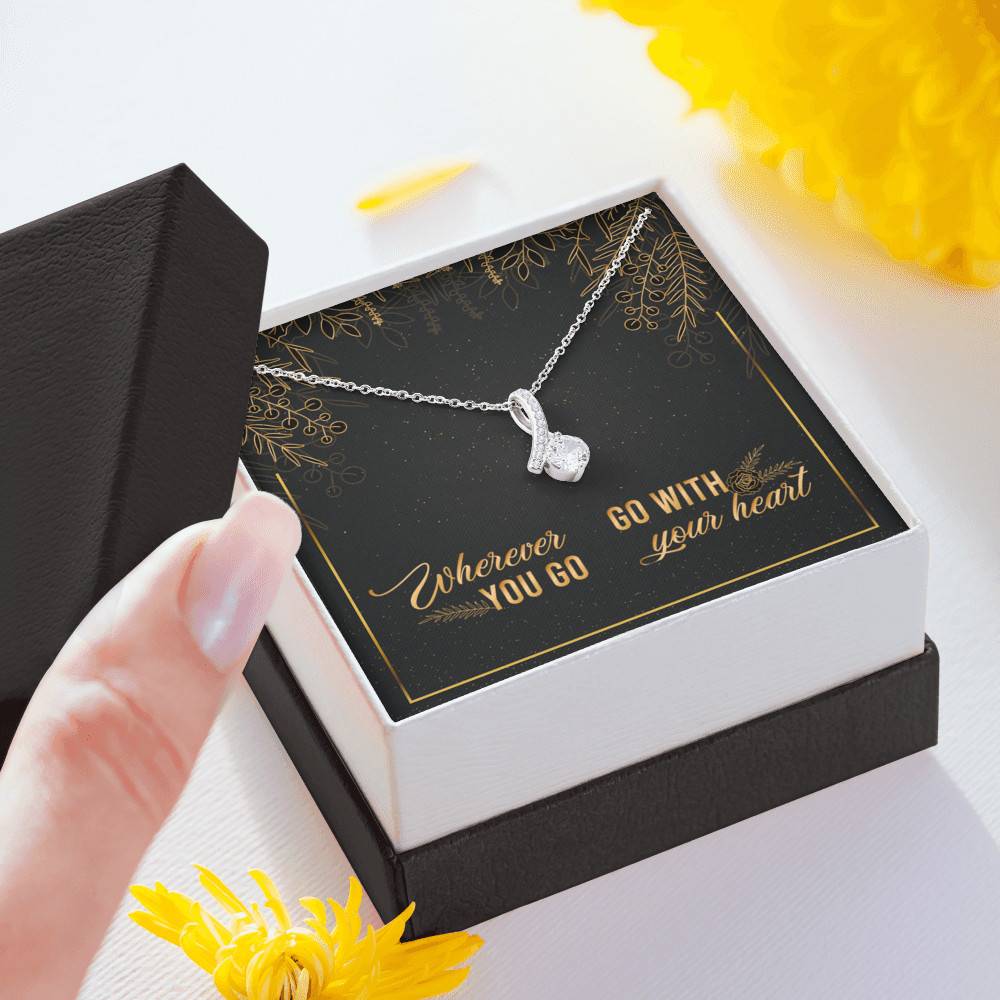 Graduation Gift for Daughter Wherever You Go Go with Your Heart Alluring Beauty Necklace