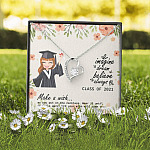 Graduation Gift Class of 2021 Make a Wish and Put on Your Necklace Forever Love Pendant Necklace