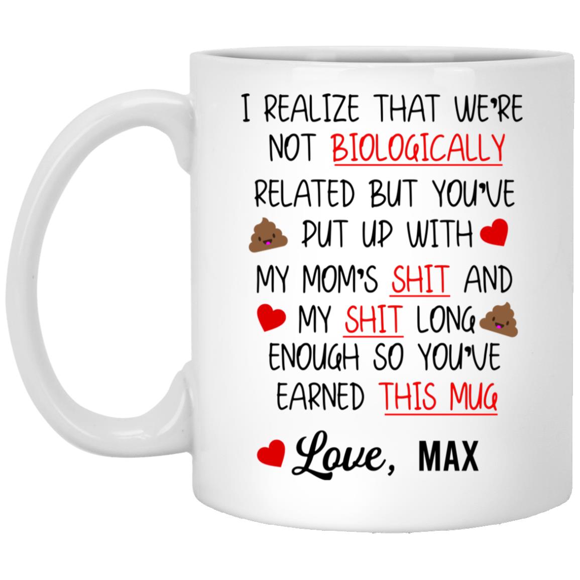 Personalized Happy Fathers Day, White, 11 oz. White Mug Personalized Happy Fathers Day, White, 11 oz. White Mug