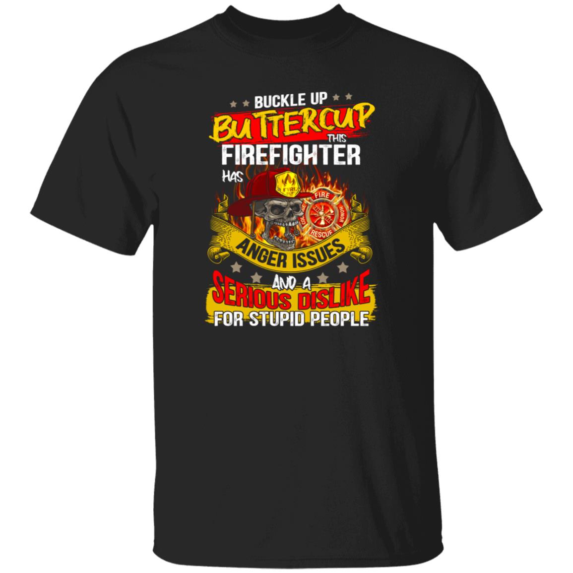 This Firefighter Has Anger T-shirt, Black, Unisex T-Shirt