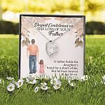 Dad Memorial a Father Holds His Daughter's Hand for a Short While Forever Love Pendant Necklace