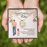 Dad Memorial a Father Holds His Daughter's Hand for a Short While Forever Love Pendant Necklace