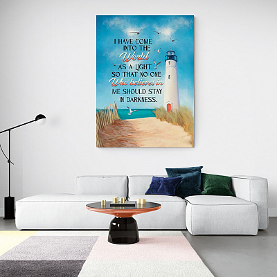Alternative view of I Have Come Into The World As A Light Wrapped Framed Canvas Prints - Unframed Poster - Home Decor Wall Art