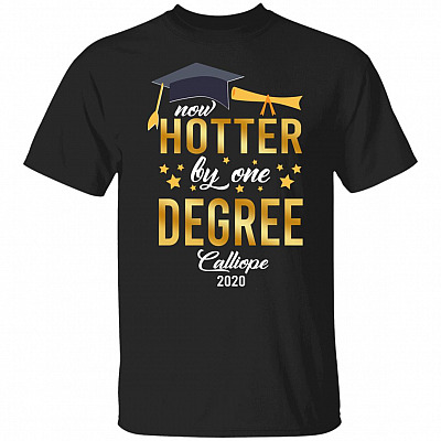 Personalized Now Hotter, Black, Unisex T-Shirt