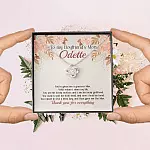 Personalized to My Boyfriend's Mom You've Given A Gracious Man Love Knot Pendant Necklace