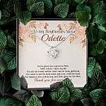 Personalized to My Boyfriend's Mom You've Given A Gracious Man Love Knot Pendant Necklace