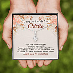 Personalized to My Boyfriend's Mom You've Given A Gracious Man Love Knot Pendant Necklace