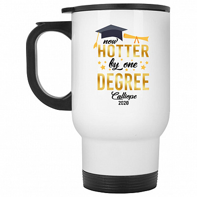 14 oz. White Travel Mug