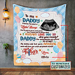 1VT. To My Daddy Just A Little Bump Blanket mk2