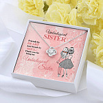 Unbiological Sister Friends by Heart and Friends by Soul Friendship Love Knot Pendant Necklace