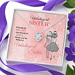 Unbiological Sister Friends by Heart and Friends by Soul Friendship Love Knot Pendant Necklace