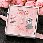 Unbiological Sister Friends by Heart and Friends by Soul Friendship Alluring Pendant Necklace