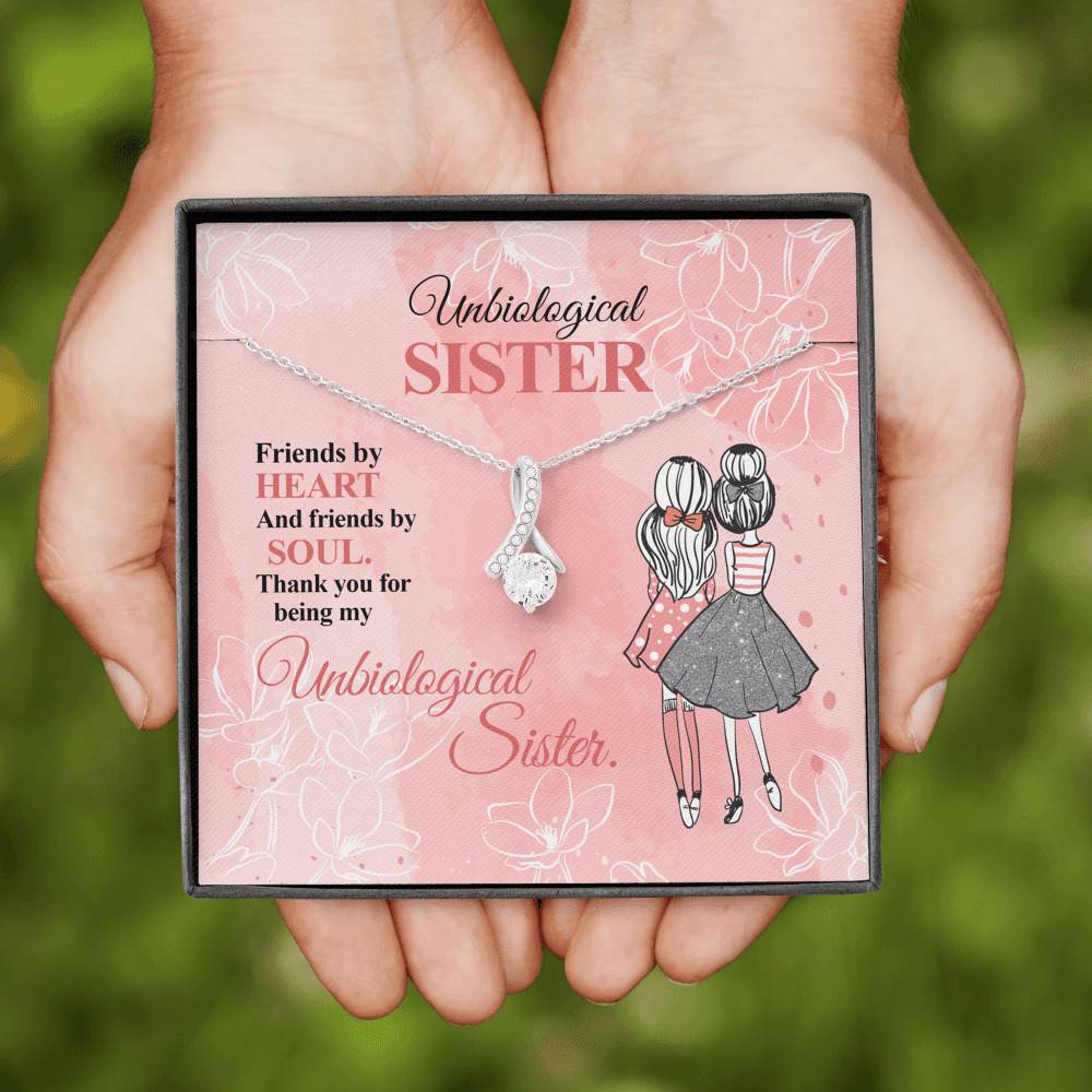 Unbiological Sister Friends by Heart and Friends by Soul Friendship Alluring Pendant Necklace