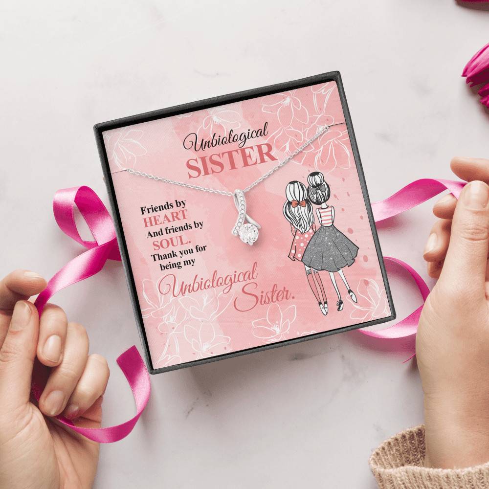 Unbiological Sister Friends by Heart and Friends by Soul Friendship Alluring Pendant Necklace