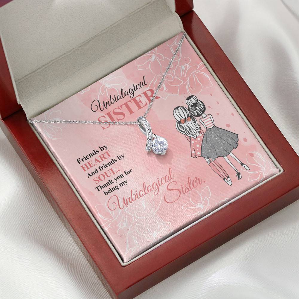 Unbiological Sister Friends by Heart and Friends by Soul Friendship Alluring Pendant Necklace