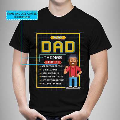 Personalized Funny Gaming Dad T-Shirt - Funny Gaming Shirt For Dad