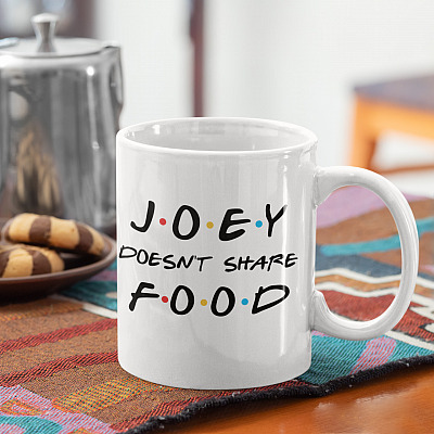 Tribbiani Joey Doesn't Share Food How You Doin Funny Friends TV Show Coffee Mug - Travel Bottle