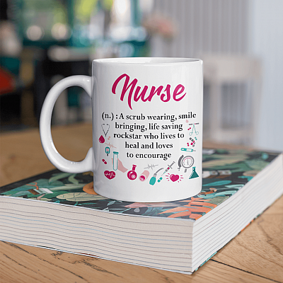 Happy Nurse Week 2021 Gift Nursing Definition Coffee Mug - Water Bottle - Color Changing Mug