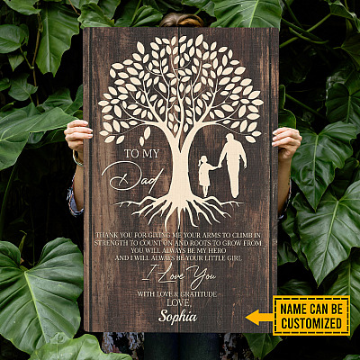 Alternative view of Personalized To My Dad Thank You For Giving Me Your Arms To Climb Framed Canvas - Poster - To Dad From Daughter