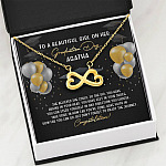 Personalized She Believed She Could So She Did Infinity Heart Necklace - Graduation Gift Necklace