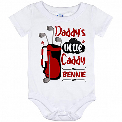 Personalized Golf Onesie, White, Baby Onesie - 12 Month